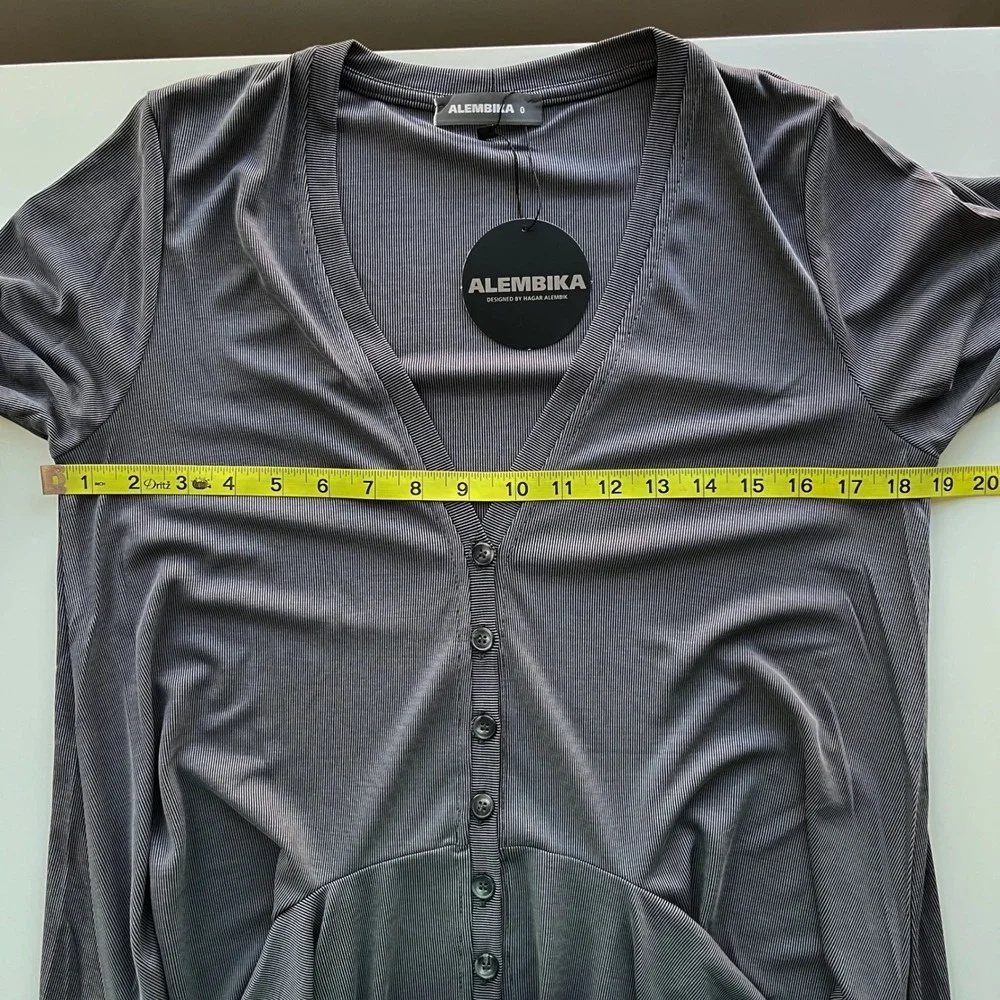 NEW‎ Alembika Essential Draped Cocoon Jacket Grey Womens 4-6